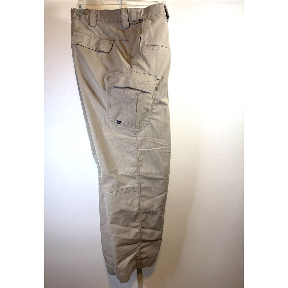 5.11 Tactical Mens Utility Cargo Pants Size 46 Expandable Waist Khaki Exc Cond
